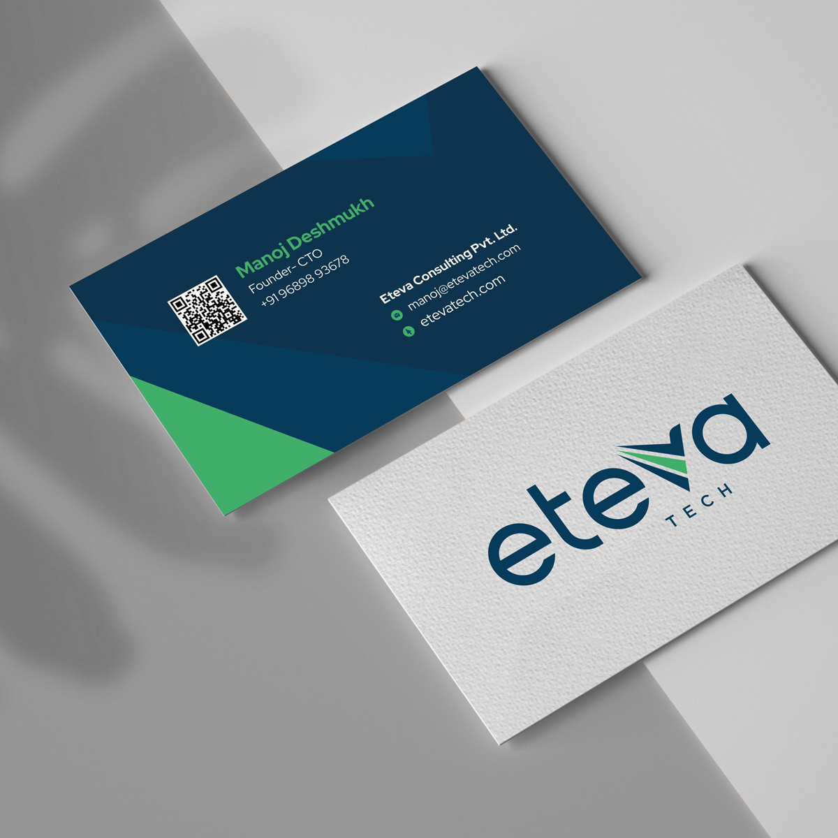 Eteva tech visiting card design