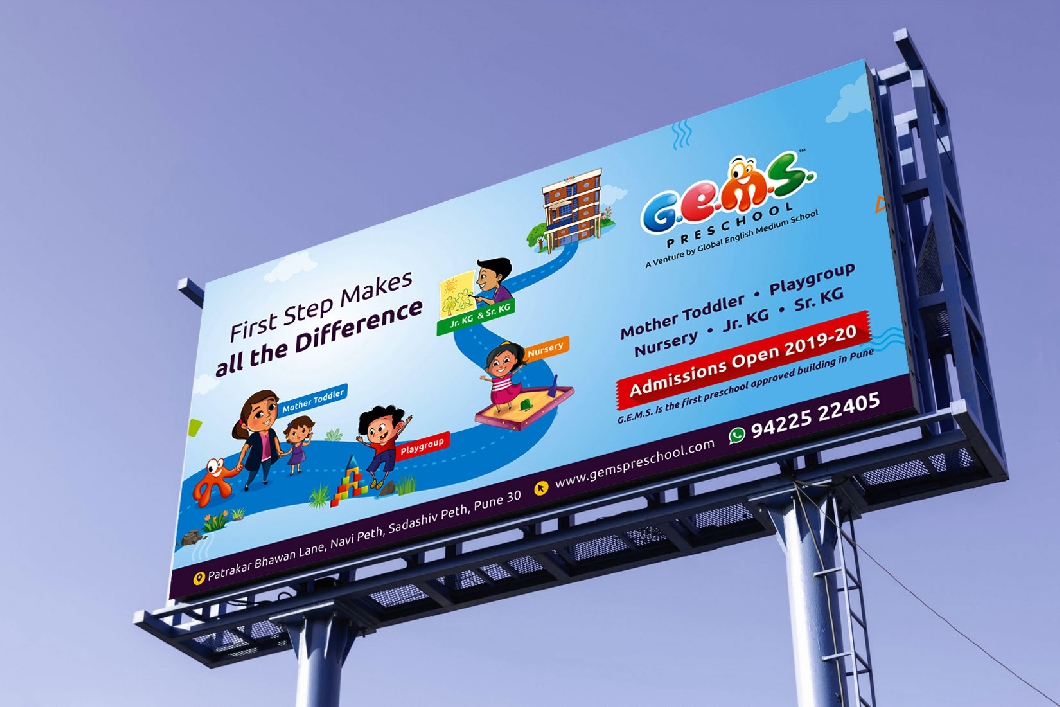 G.E.M.S Preschool billboard design