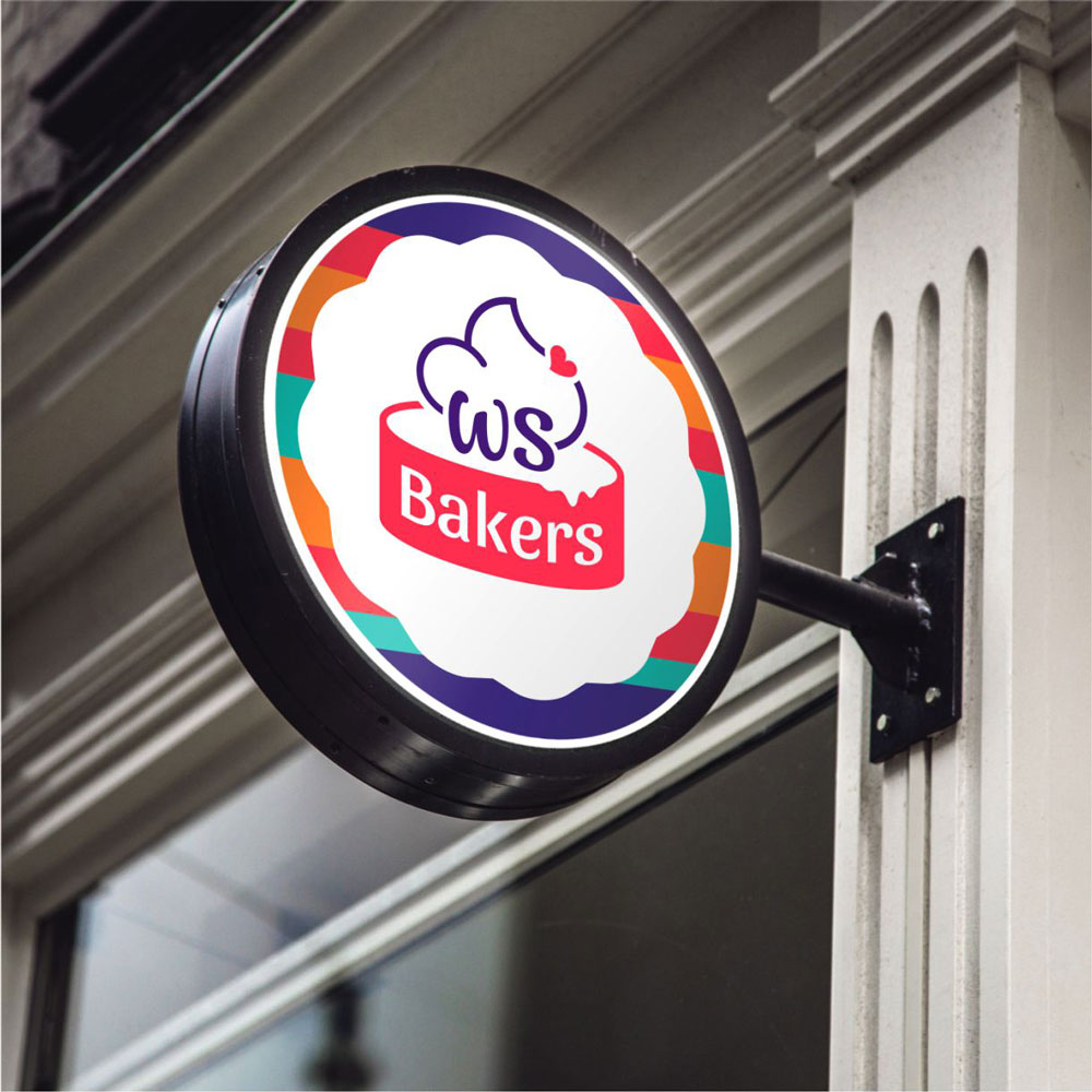 WS Baker logo design