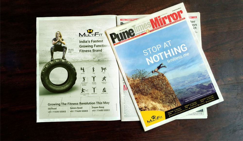 MultiFit Newspaper ad design