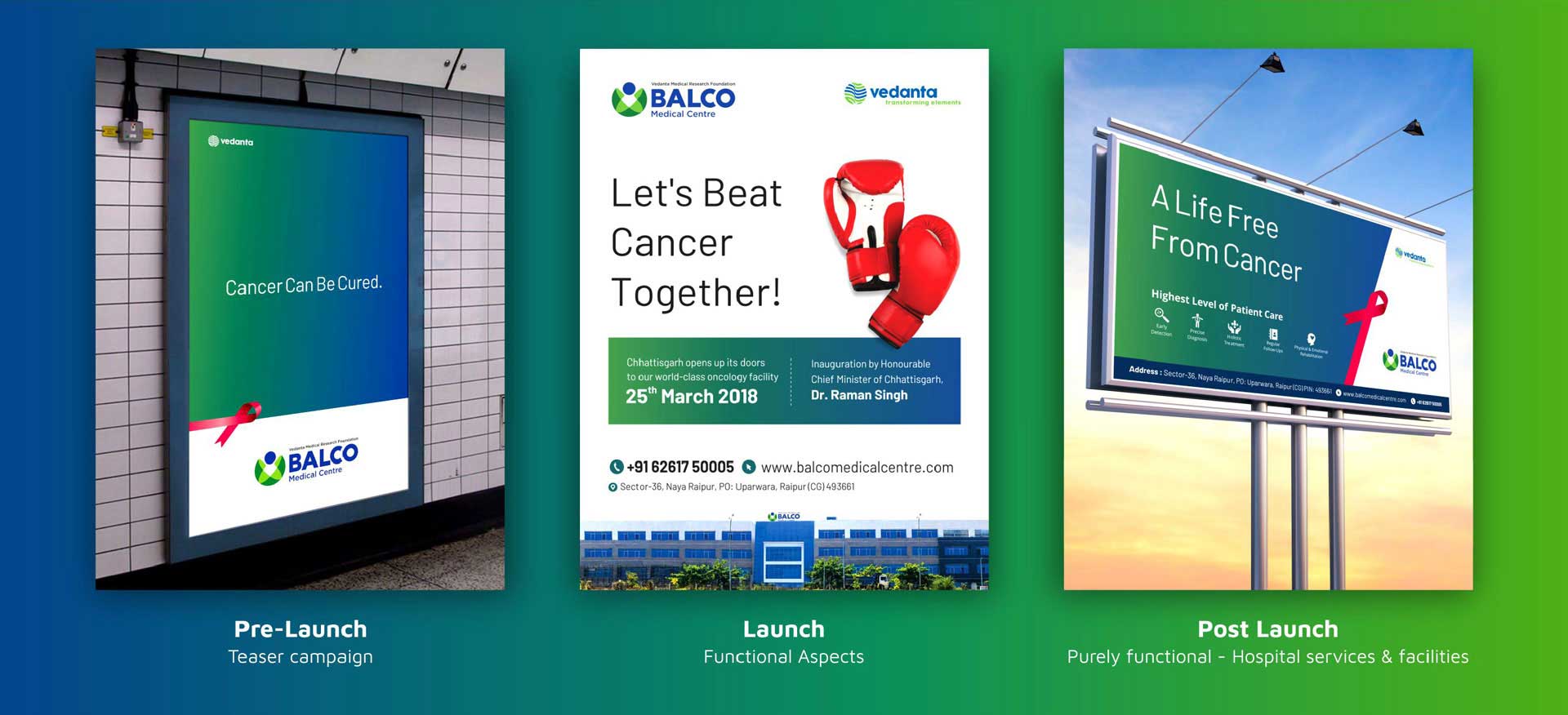 BALCO Media Center pre launch, launch, and post launch outdoor branding design