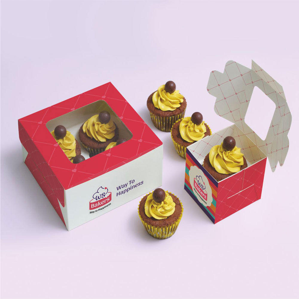 WS Baker cupcake box design