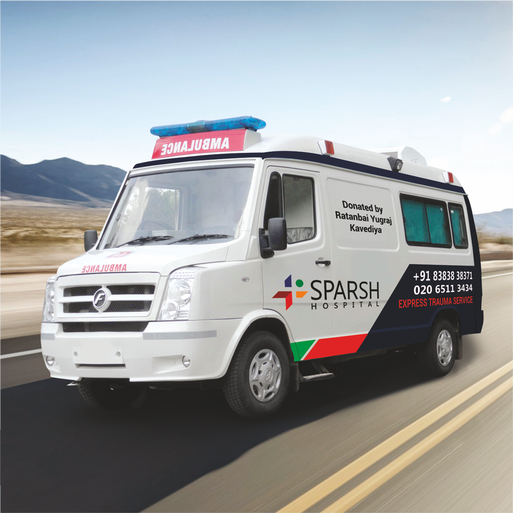 Sparsh Hospital ambulance van creative design