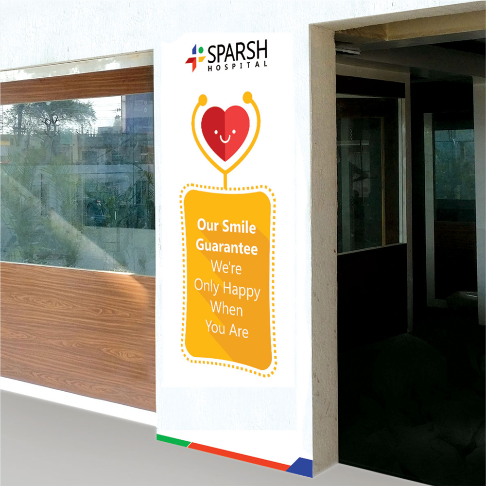 Sparsh Hospital interior wall design