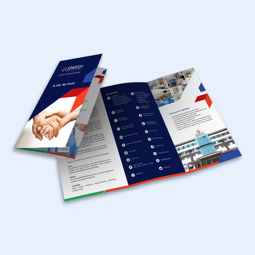 Sparsh Hospital pamphlet design