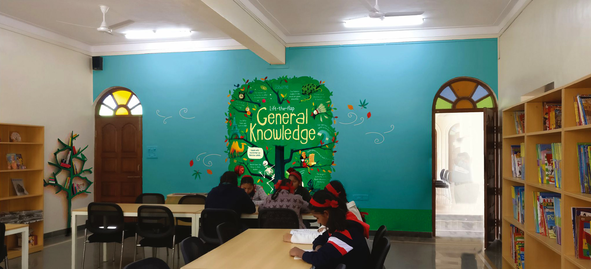 Vishwashanti Gurukul classroom wall art