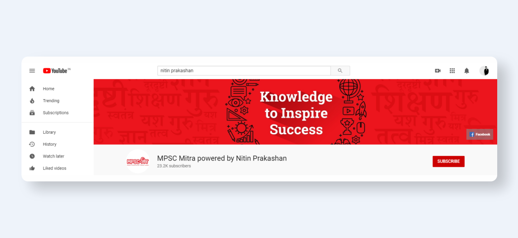 MPSC-Mitra youtube channel design