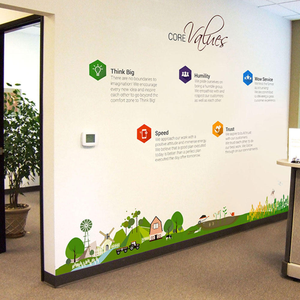 Agrotech internal wall branding design